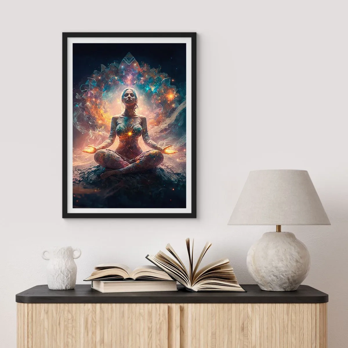 Poster în ramă neagră - Flux de energie bună - 61x91 cm