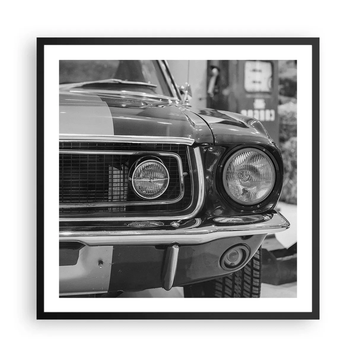 Poster în ramă neagră - Condus dur - 60x60 cm