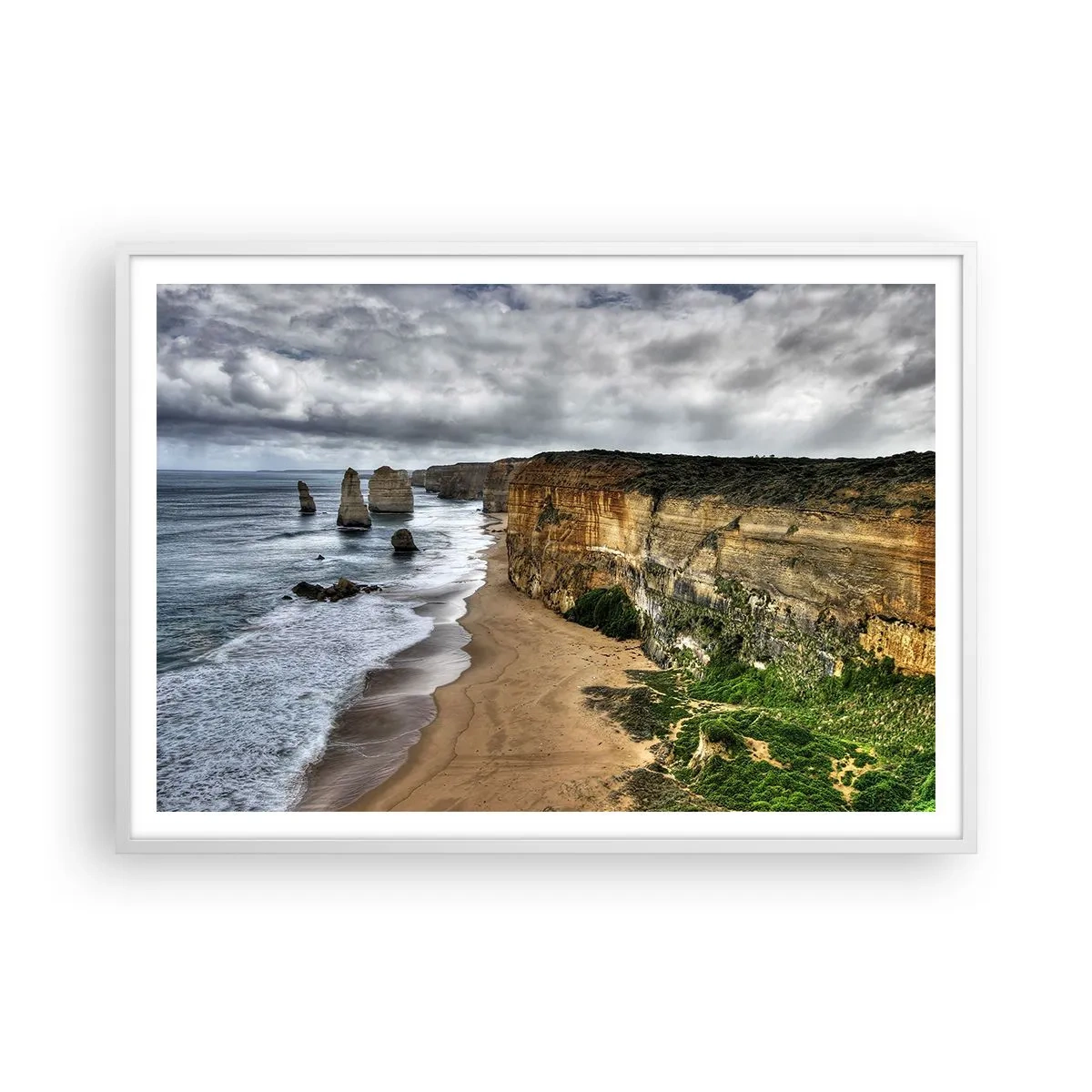 Poster în ramă albă - Frumusețe brută - 100x70 cm