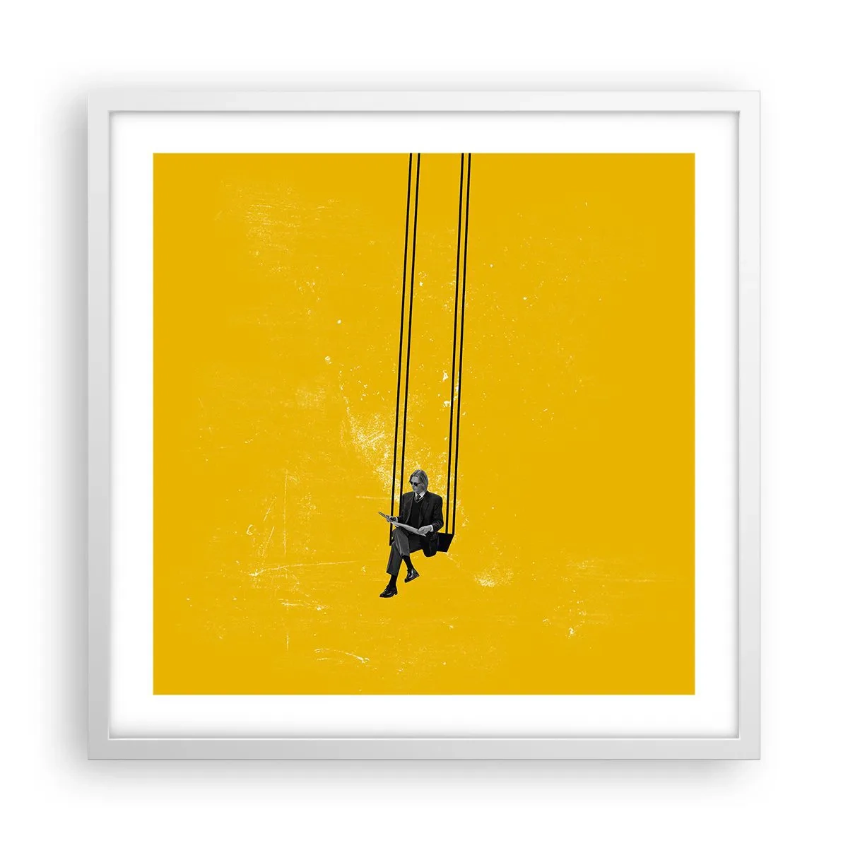 Poster în ramă albă - O zi ca oricare alta - 50x50 cm