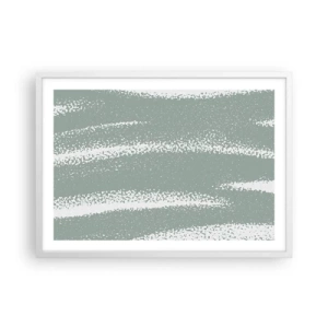 Poster în ramă albă - Abstracție în stil de iarnă - 70x50 cm