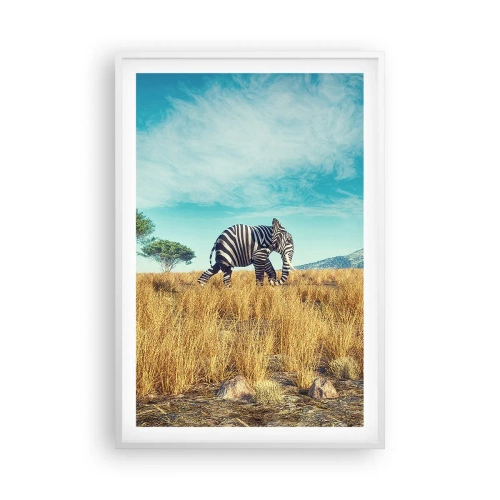 Poster în ramă albă - Griul nu mai este la modă - 61x91 cm