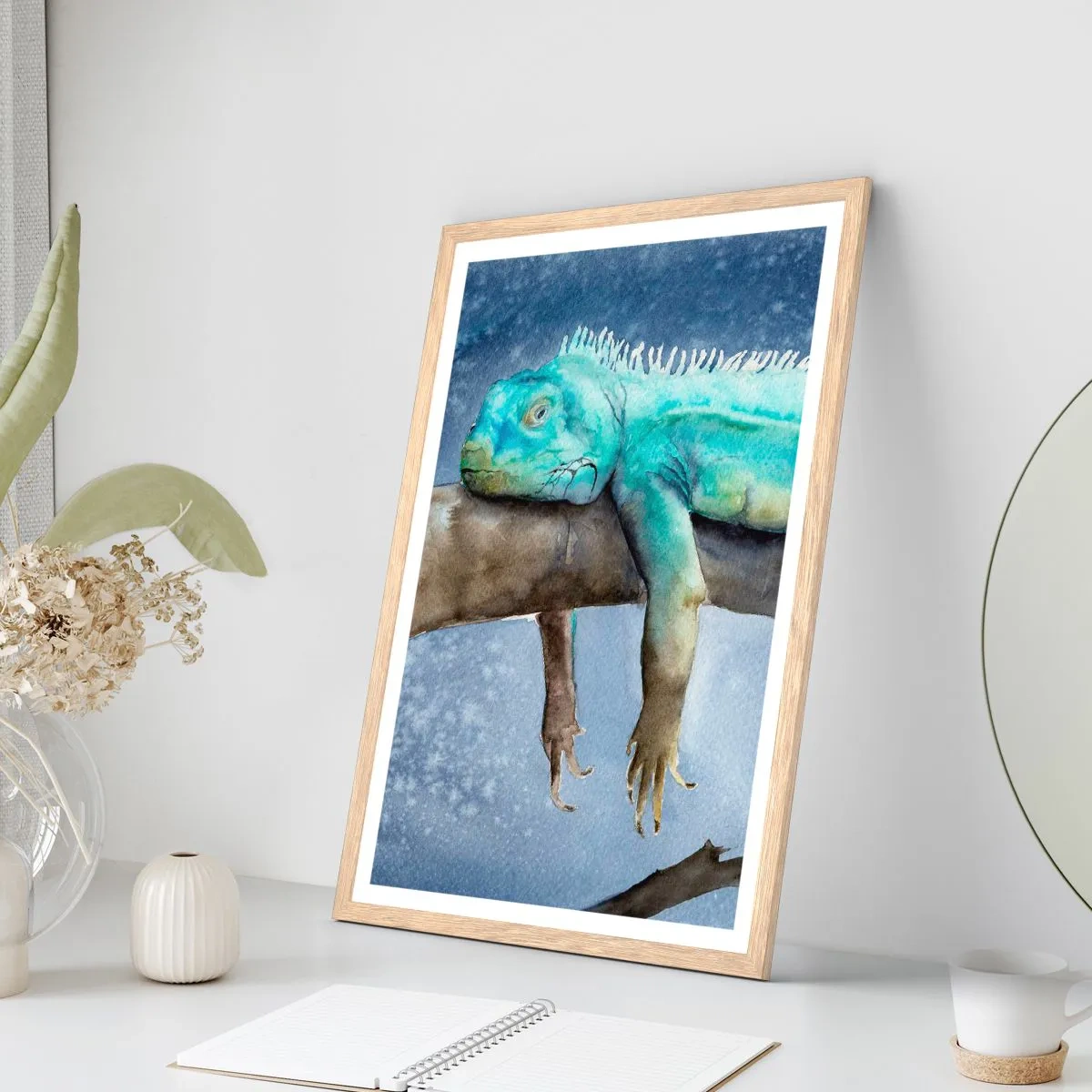 Poster în ramă de stejar deschis - Este bine! - 30x40 cm