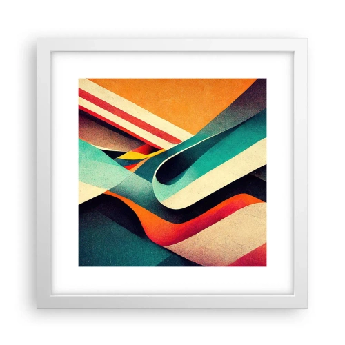 Poster în ramă albă - Compoziție intensă - 30x30 cm