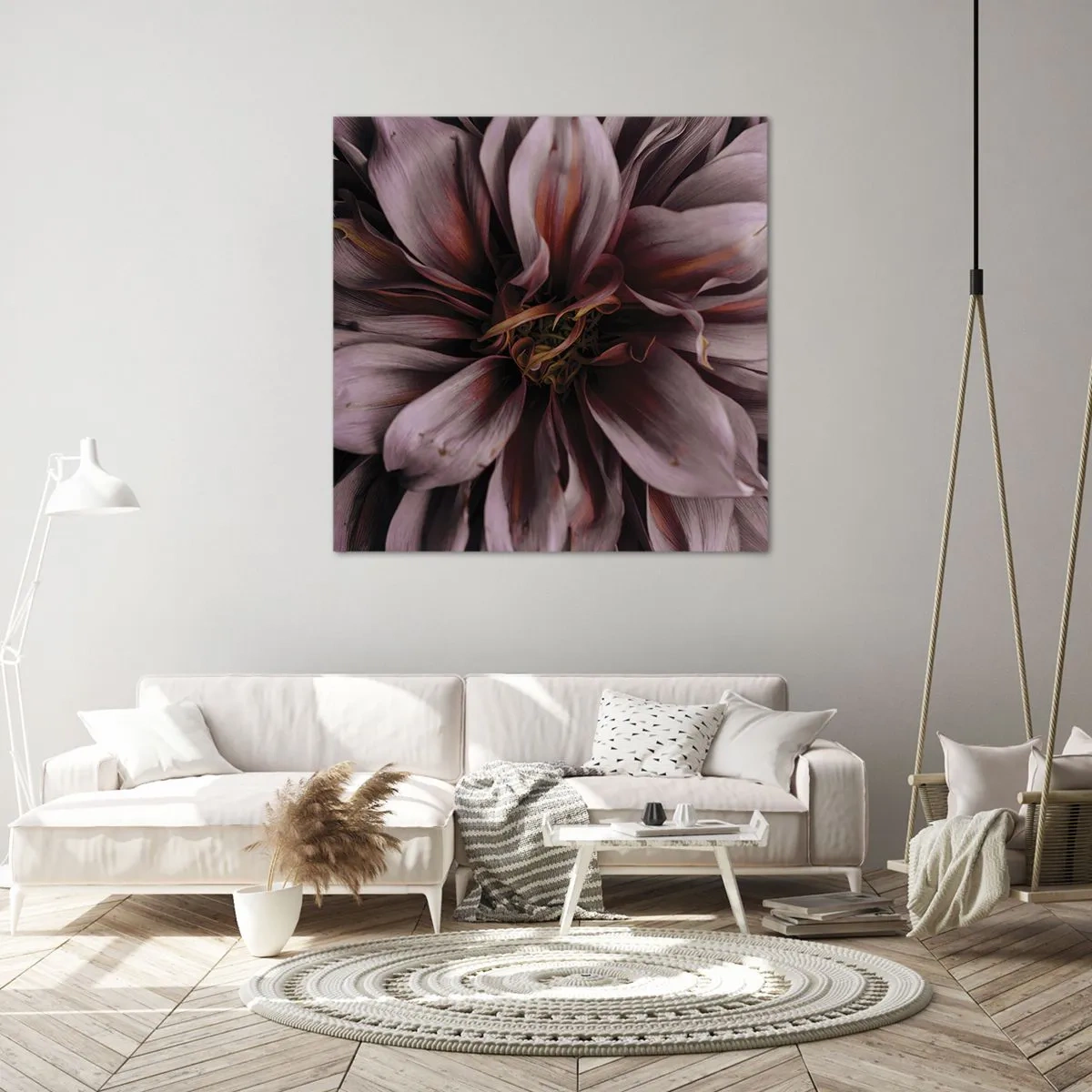 Tablou pe pânză - Inimă florală - 50x50 cm