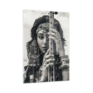 Tablou pe sticlă - Muzica orientală în sine - 50x70 cm