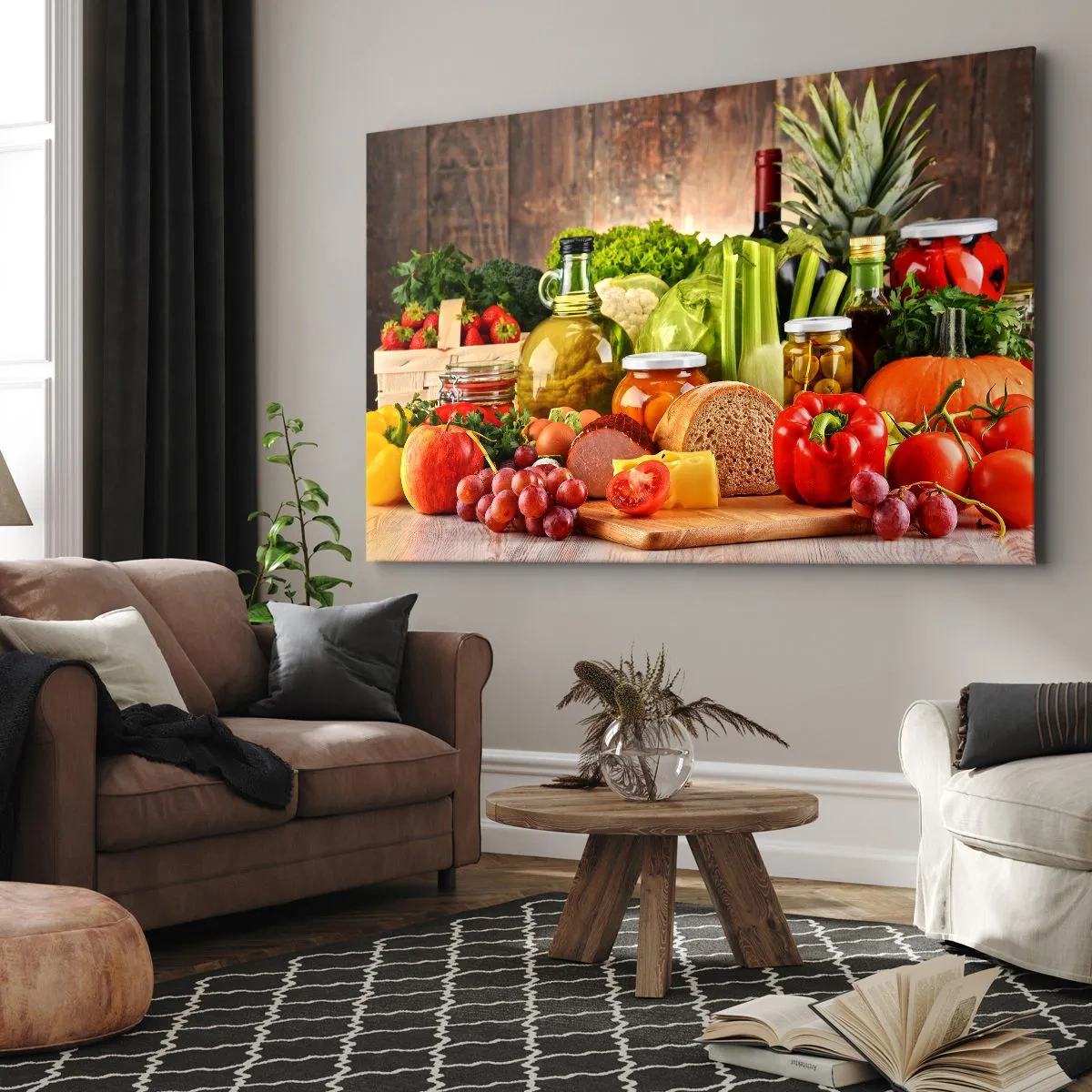 Tablou pe pânză - Afumate, prăjite, marinate - 120x80 cm