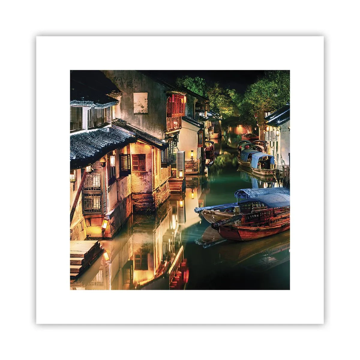 Poster - O seară pe o stradă chinezească - 30x30 cm