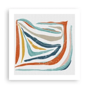 Poster - Abstracție prietenoasă și zâmbitoare - 50x50 cm