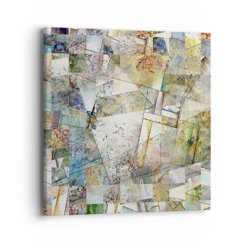 Tablou pe pânză - Remaniere geometrică - 40x40 cm