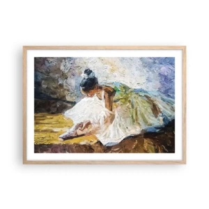 Poster în ramă de stejar deschis - Dintr-un tablou de Degas - 70x50 cm