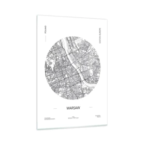 Tablou pe sticlă - Anatomia Varșoviei - 80x120 cm