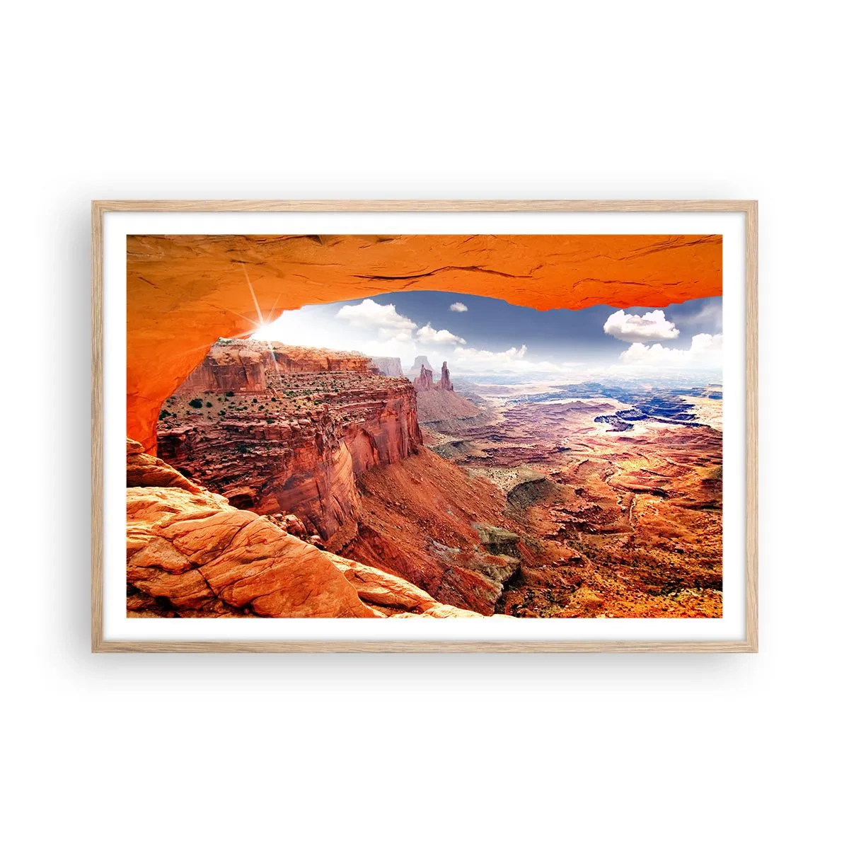 Poster în ramă de stejar deschis - Sculptat de natura însăși - 91x61 cm