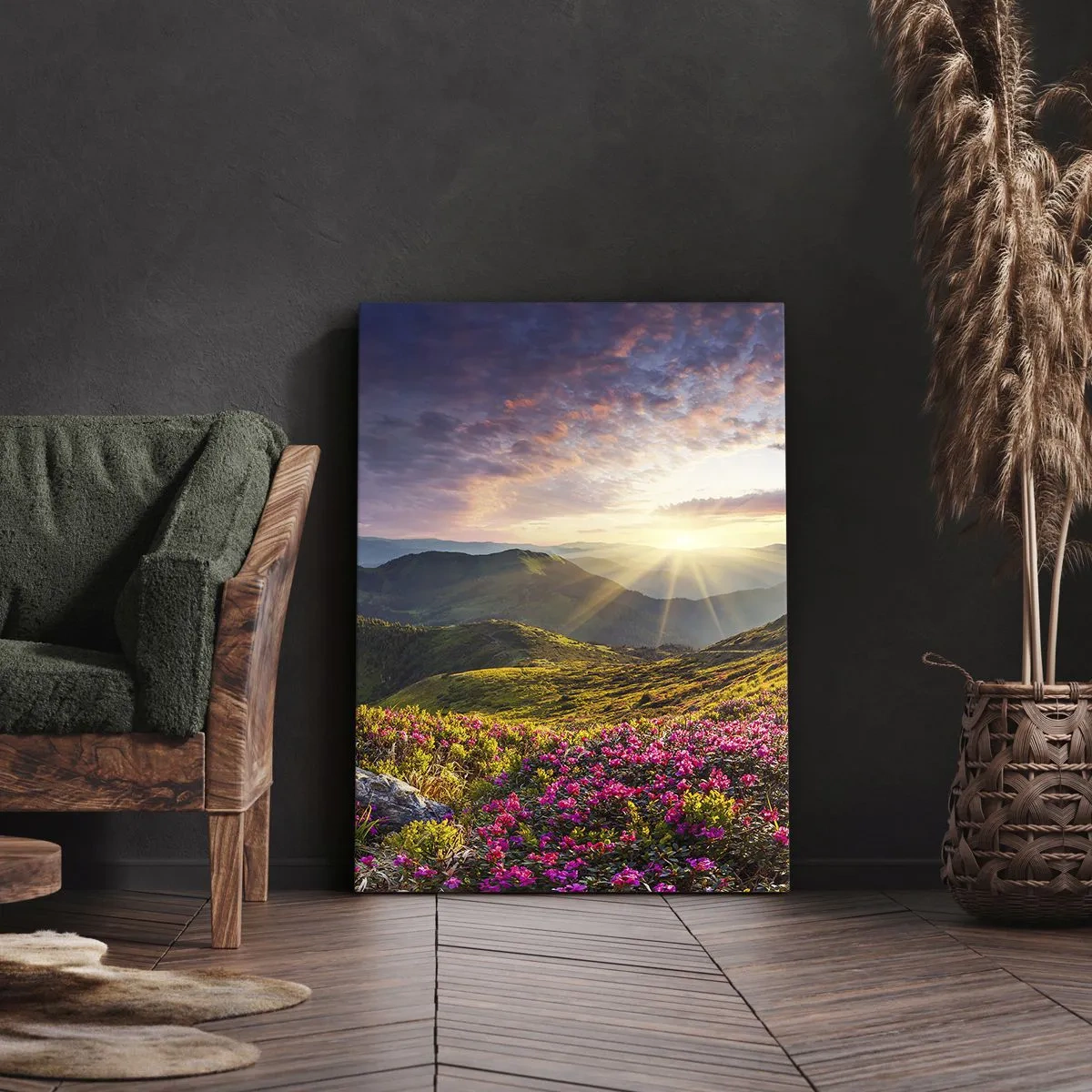 Tablou pe pânză - Prospețimea unei dimineți de munte - 50x70 cm