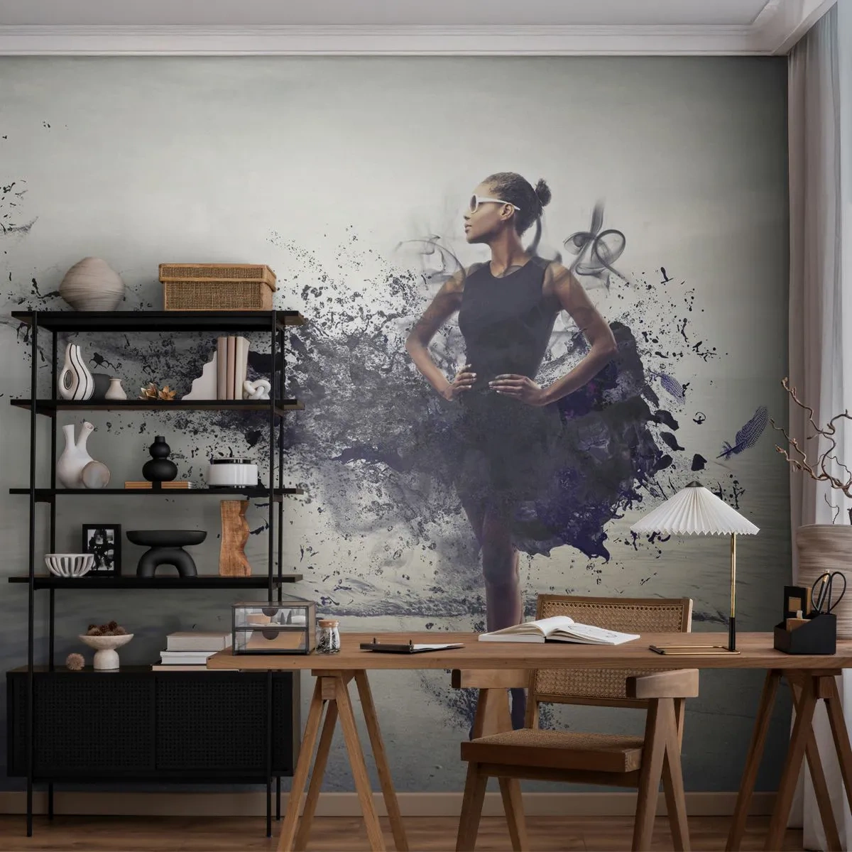 Tapet Premium Canvas - Venus africană - Femeie, Abstracția, Model - 250x175 cm