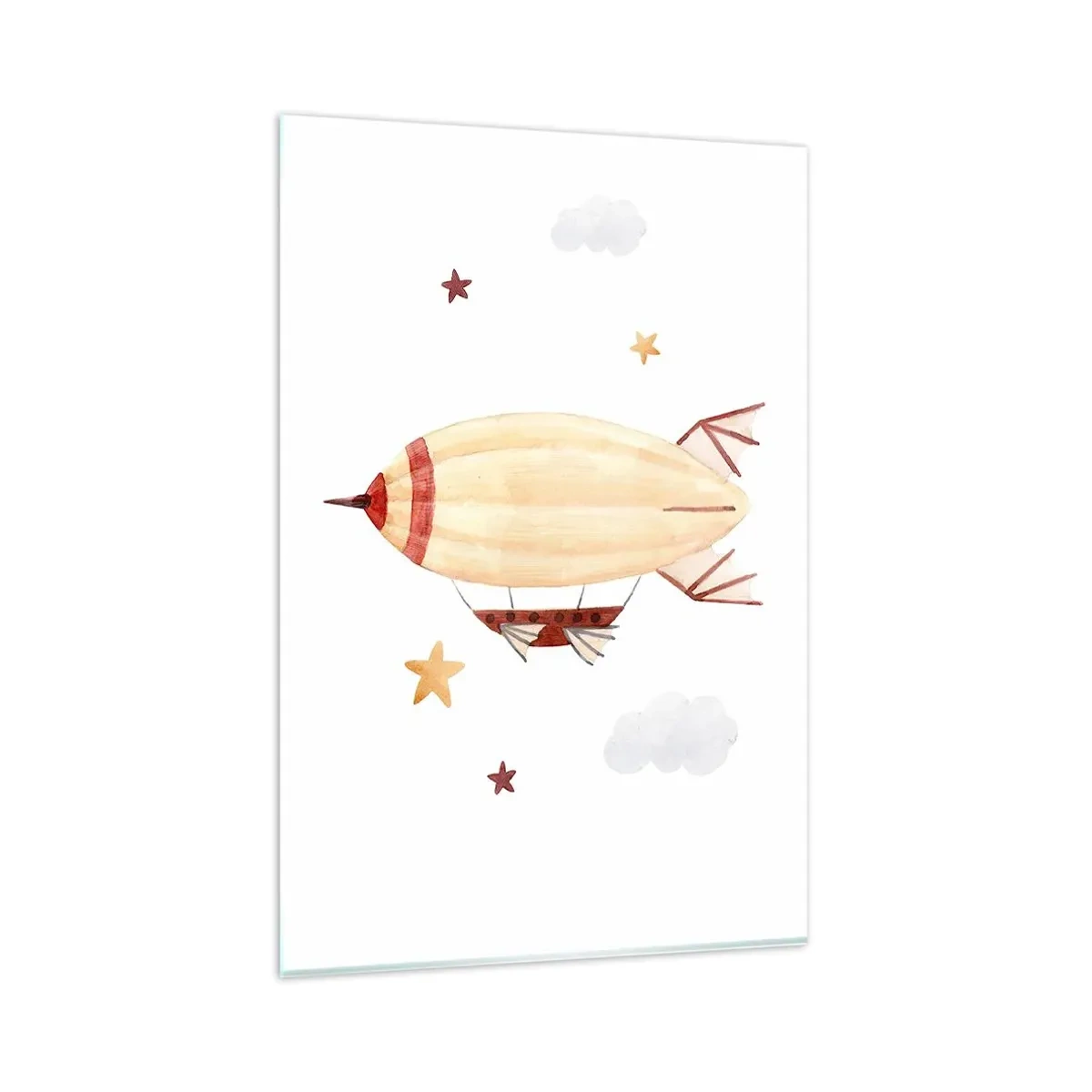 Tablou pe sticlă - Aeronava - 80x120 cm