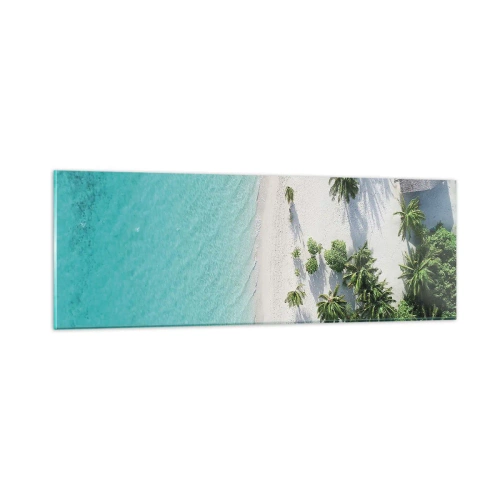 Tablou pe sticlă - Vacanță în paradis - 90x30 cm