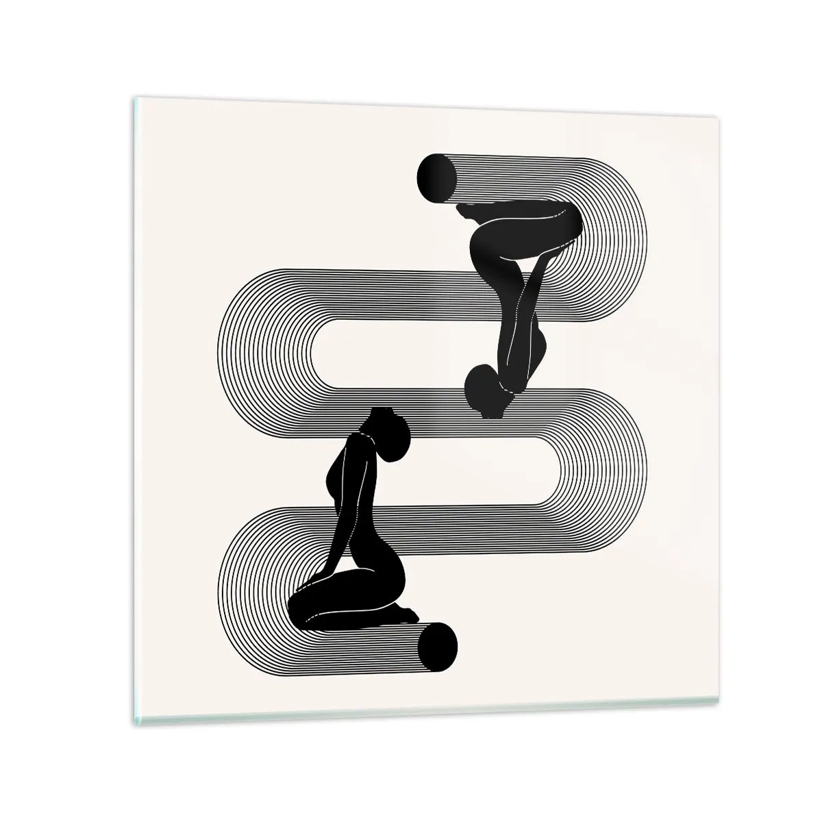 Tablou pe sticlă - Simetrie senzuală - 60x60 cm