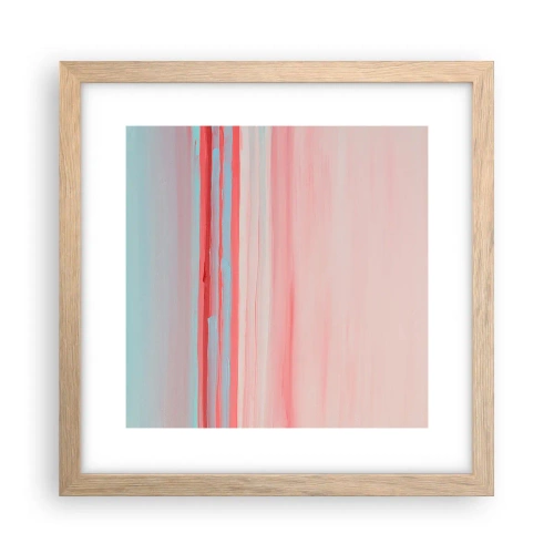 Poster în ramă de stejar deschis - Abstracție în zori - 30x30 cm