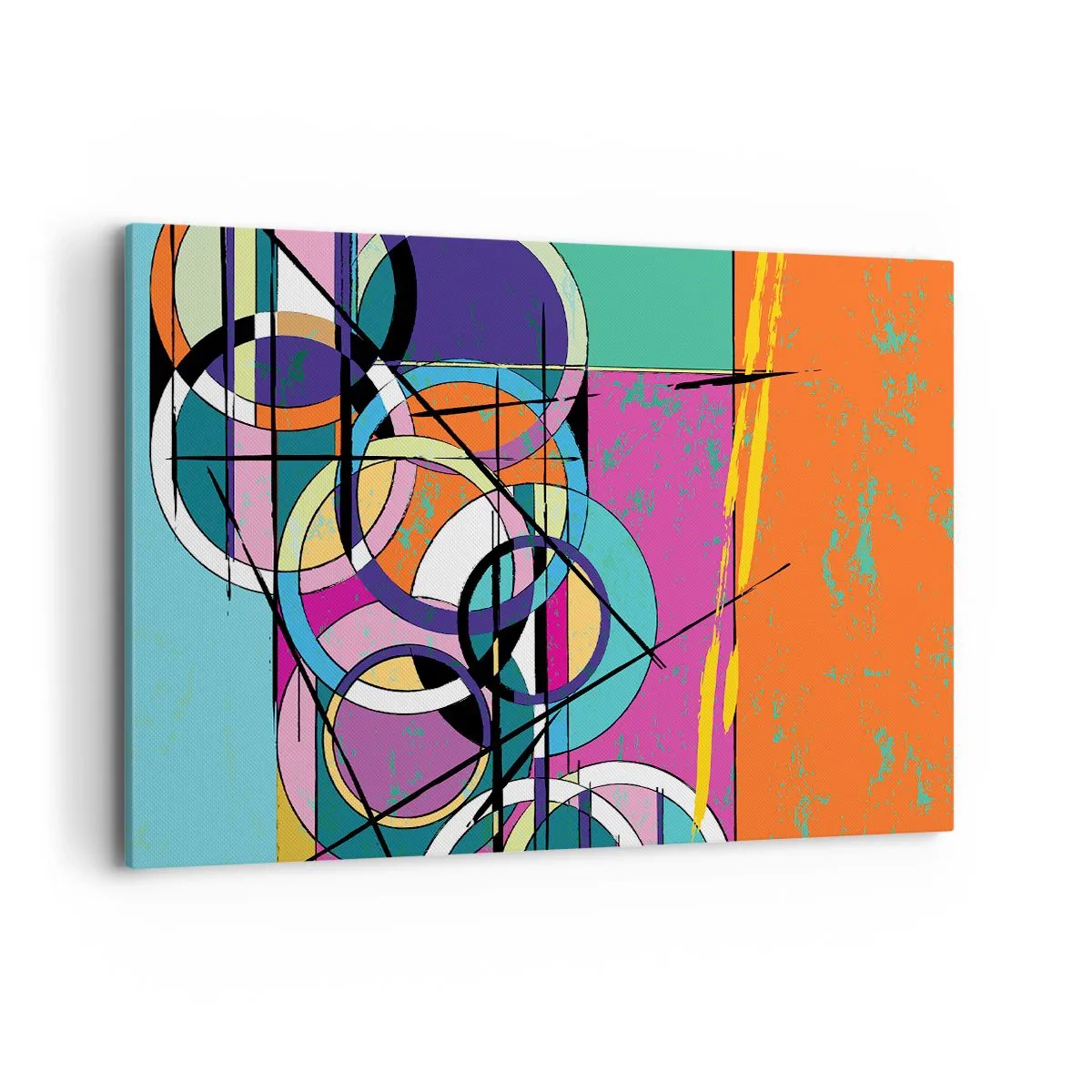 Tablou pe pânză - Roată cu roată - 120x80 cm