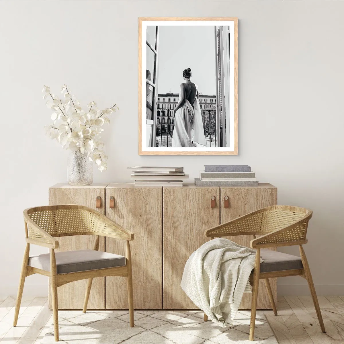 Poster în ramă de stejar deschis - Trezirea simțurilor - 40x50 cm