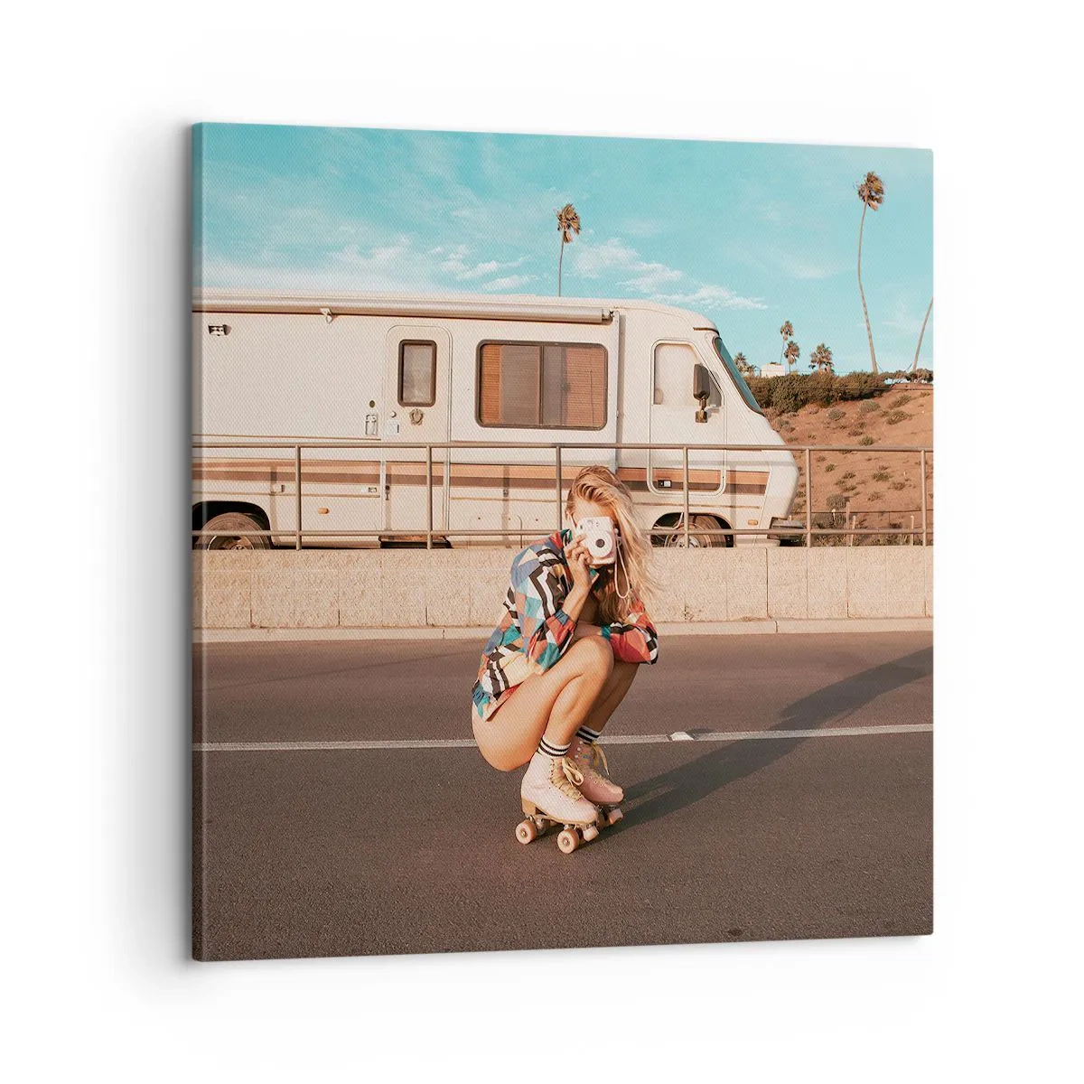 Tablou pe pânză - Zâmbiți, vă rog! - 60x60 cm