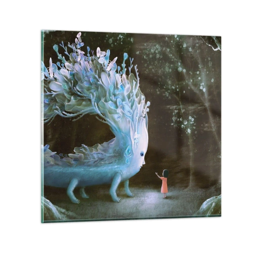 Tablou pe sticlă - Întâlnire fantastică - 70x70 cm