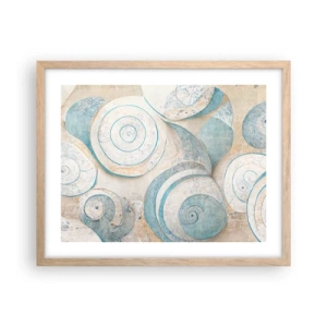 Poster în ramă de stejar deschis - Ce ascunde cochilia? - 50x40 cm