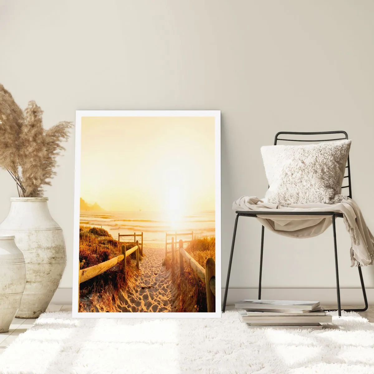 Poster - Prin dune spre soare - 61x91 cm