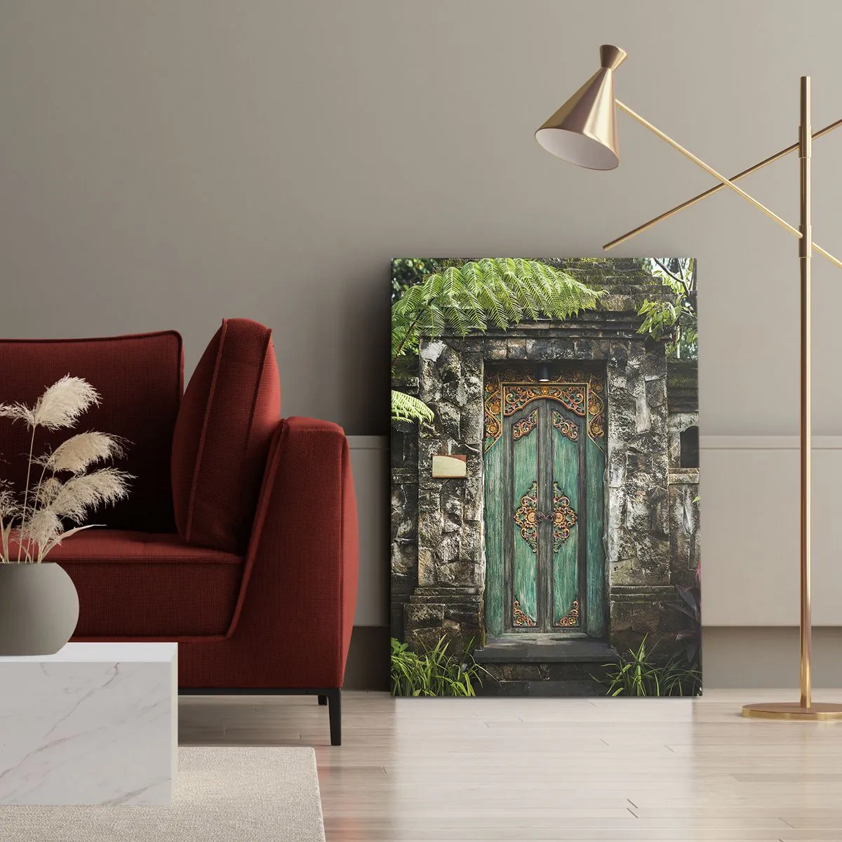 Tablou pe pânză - O ușă către o lume exotică - 45x80 cm