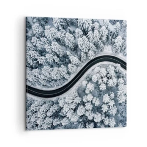Tablou pe pânză - Prin pădurea de iarnă - 50x50 cm