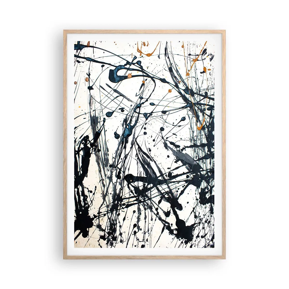 Poster în ramă de stejar deschis - Abstracție expresionistă - 70x100 cm