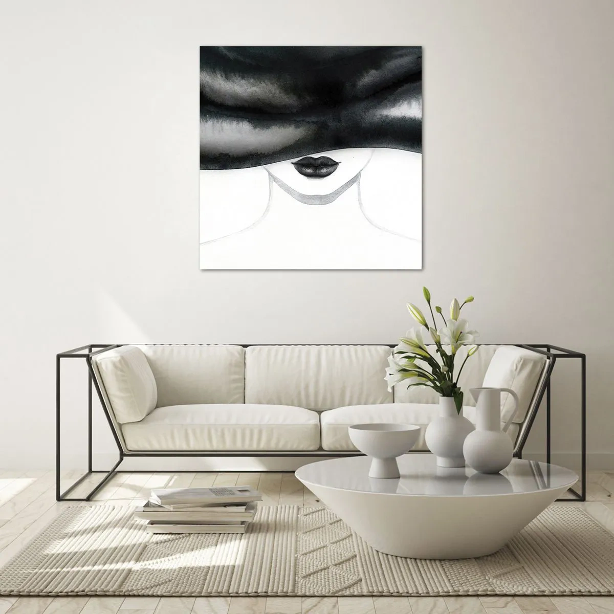 Tablou pe sticlă - Un mister senzual - 70x70 cm