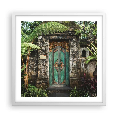 Poster în ramă albă - O ușă către o lume exotică - 50x50 cm