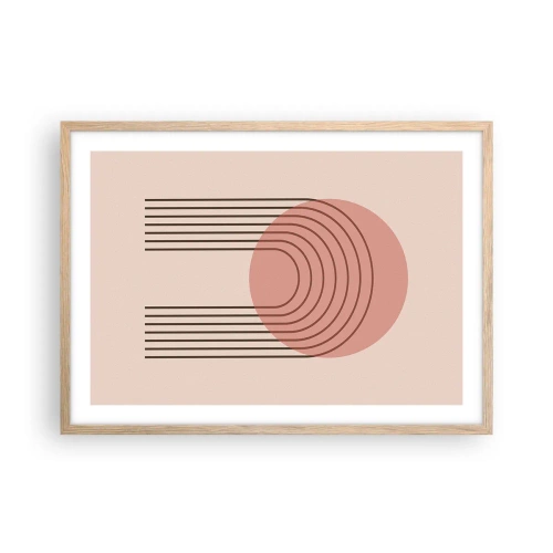 Poster în ramă de stejar deschis - Atracție irezistibilă - 70x50 cm