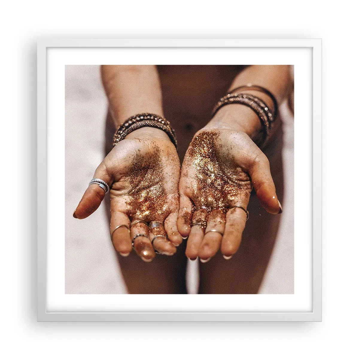 Poster în ramă albă - Un cadou pentru tine - 50x50 cm