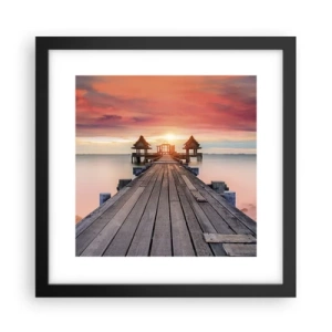 Poster în ramă neagră - Vestul la est - 30x30 cm
