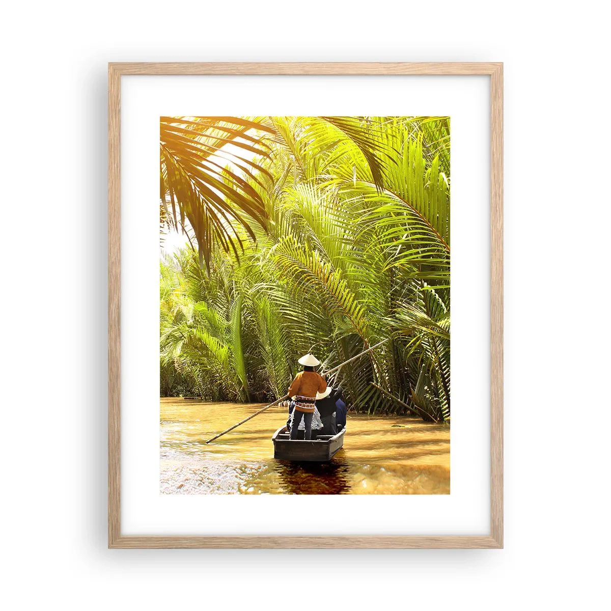 Poster în ramă de stejar deschis - Prin cheile din palmieri - 40x50 cm
