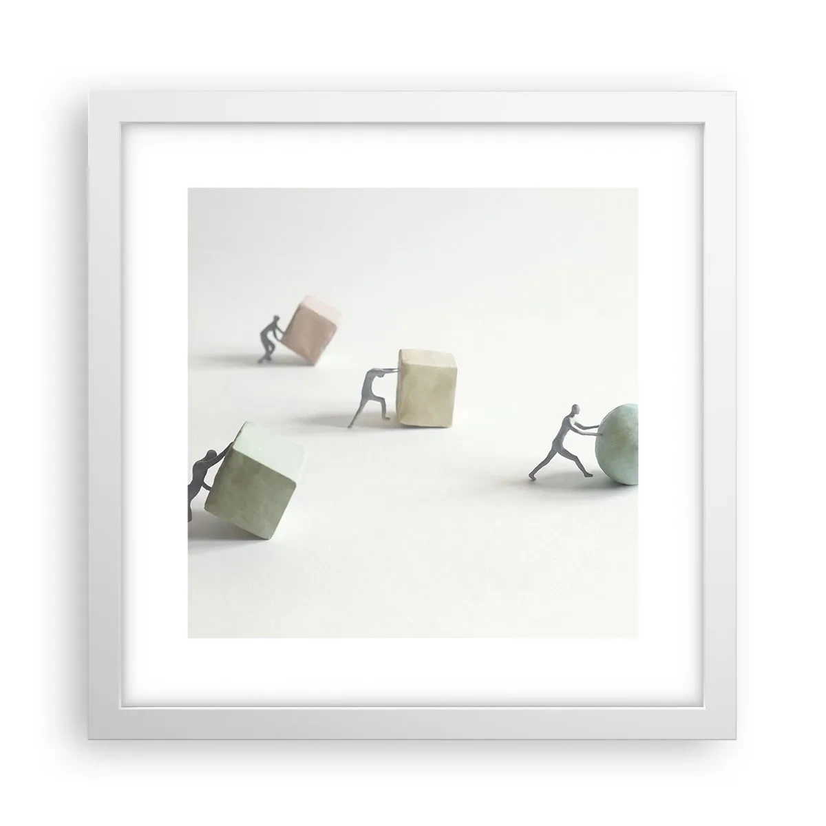 Poster în ramă albă - Viața însăși - 30x30 cm