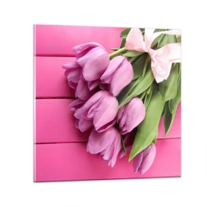 Tablou pe sticlă - Doar pentru tine - 70x70 cm