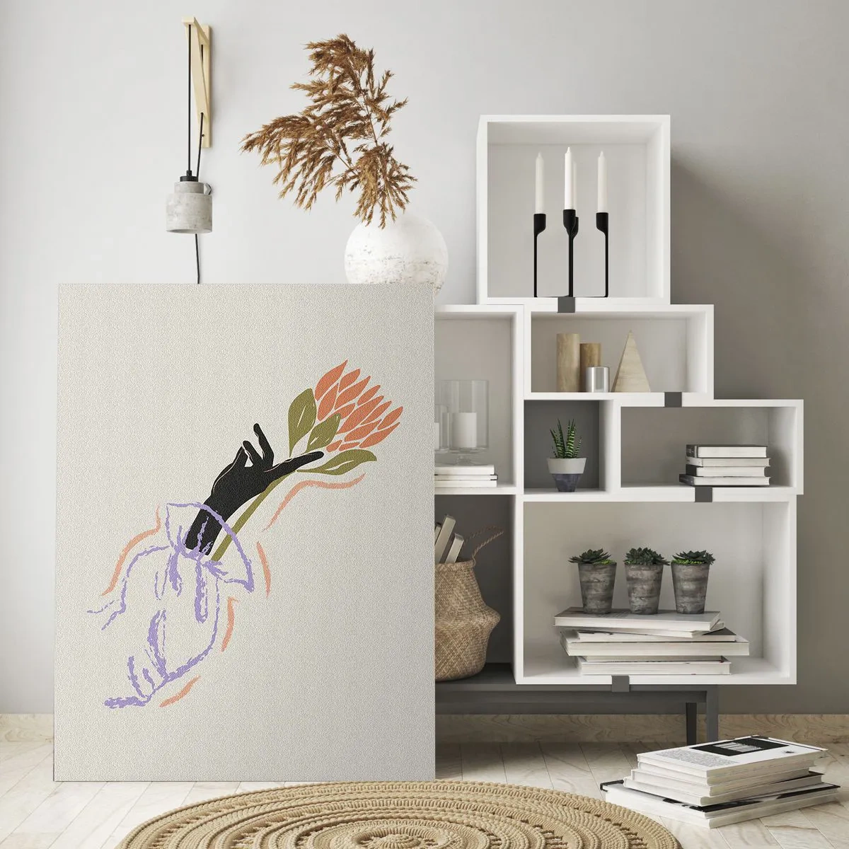 Tablou pe sticlă - Atingere surorială - 50x70 cm