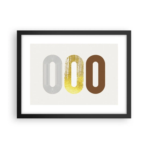 Poster în ramă neagră - Ooo! - 40x30 cm