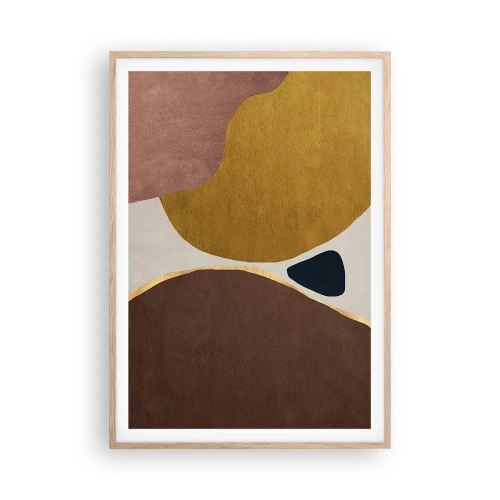 Poster în ramă de stejar deschis - Abstracție - un loc în spațiu - 70x100 cm