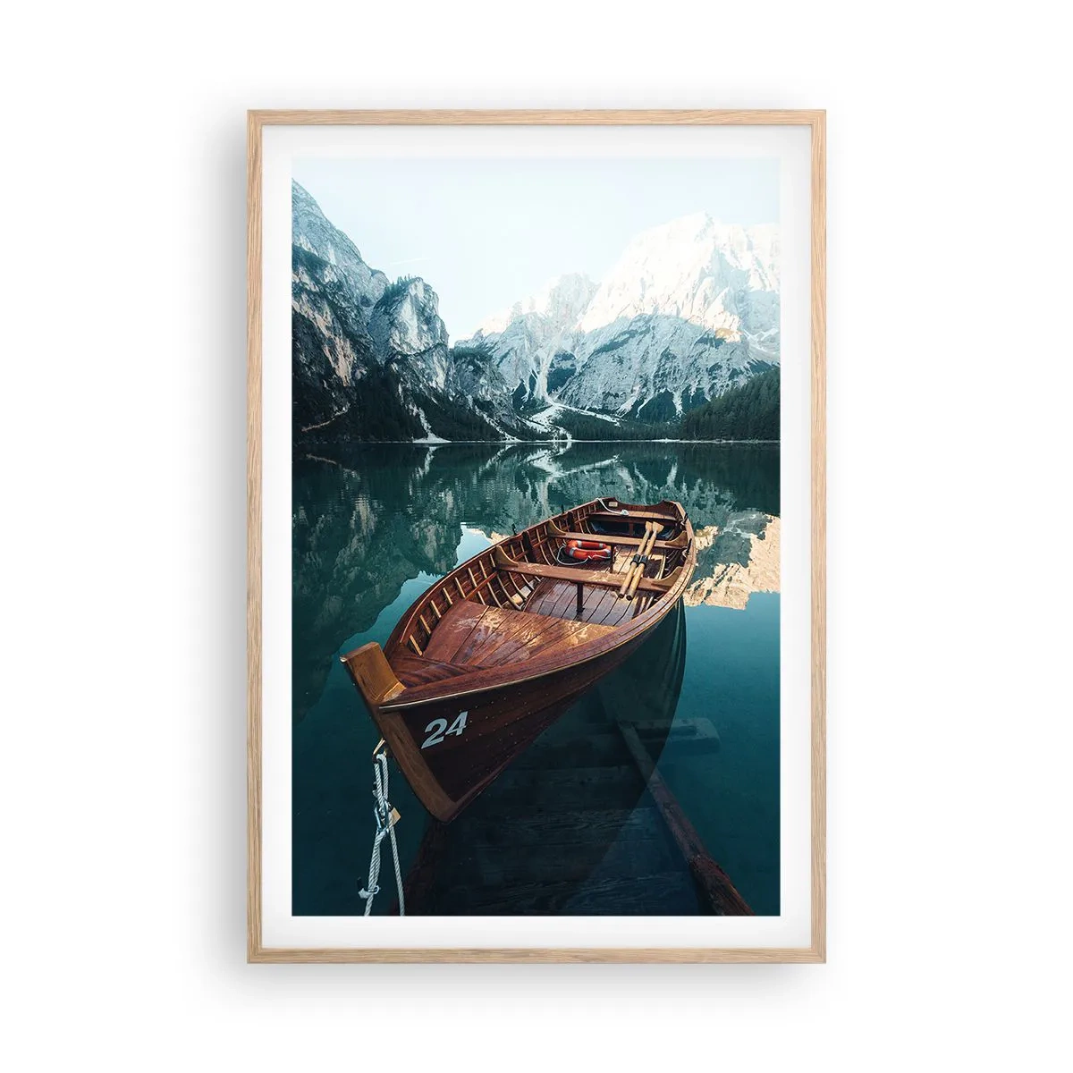 Poster în ramă de stejar deschis - Ca și cum ar fi pictat pe sticlă - 61x91 cm