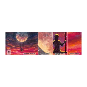 Mostră de Tapet Standard Eco - Cu capul în nori - Abstracția, Fantezie, Luna - 100x30 cm