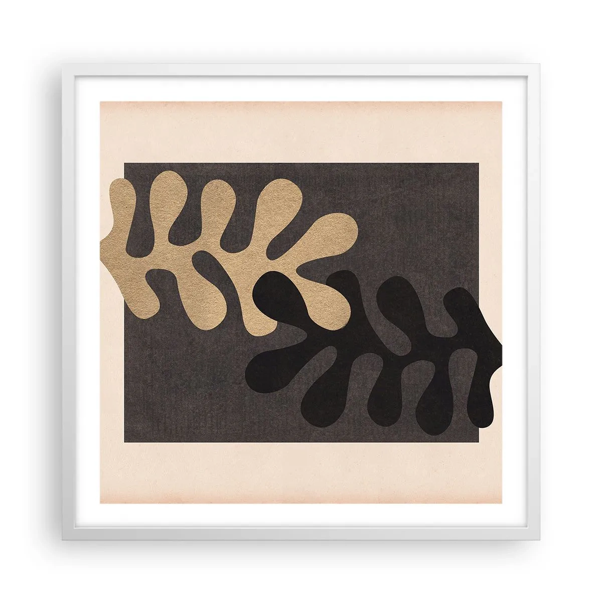 Poster în ramă albă - Absență și completare - 60x60 cm