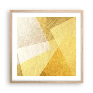 Poster în ramă de stejar deschis - Vremea de geometrie - 50x50 cm