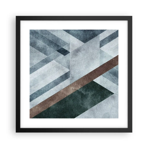 Poster în ramă neagră - Eleganța sofisticată a geometriei - 40x40 cm