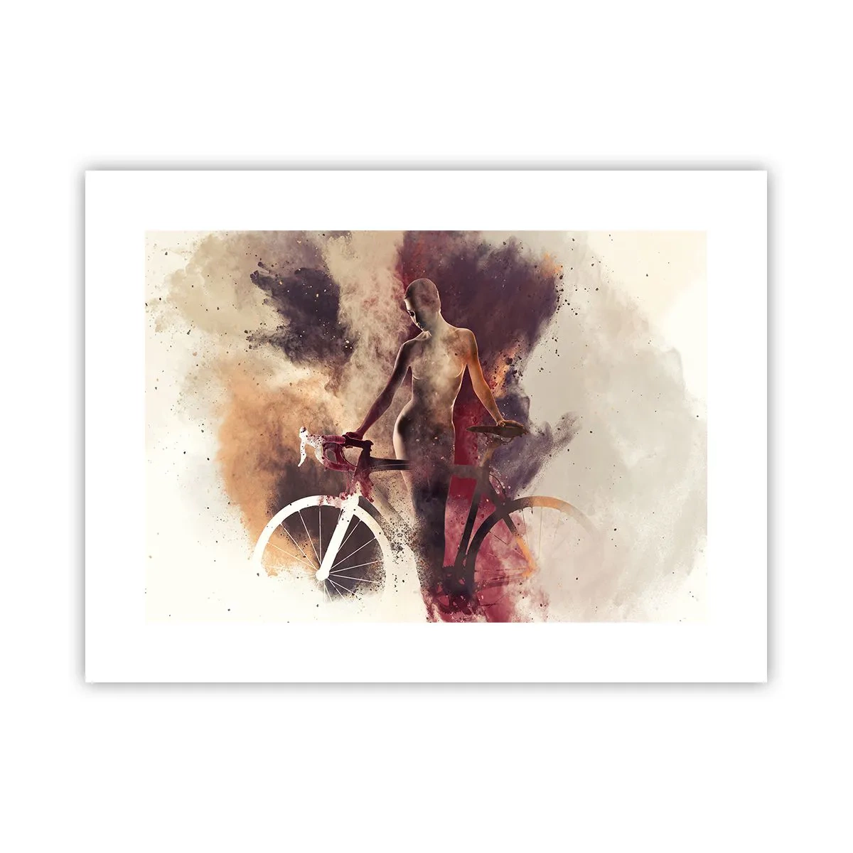 Poster - În forme de marmură sufletul ciclist - 40x30 cm