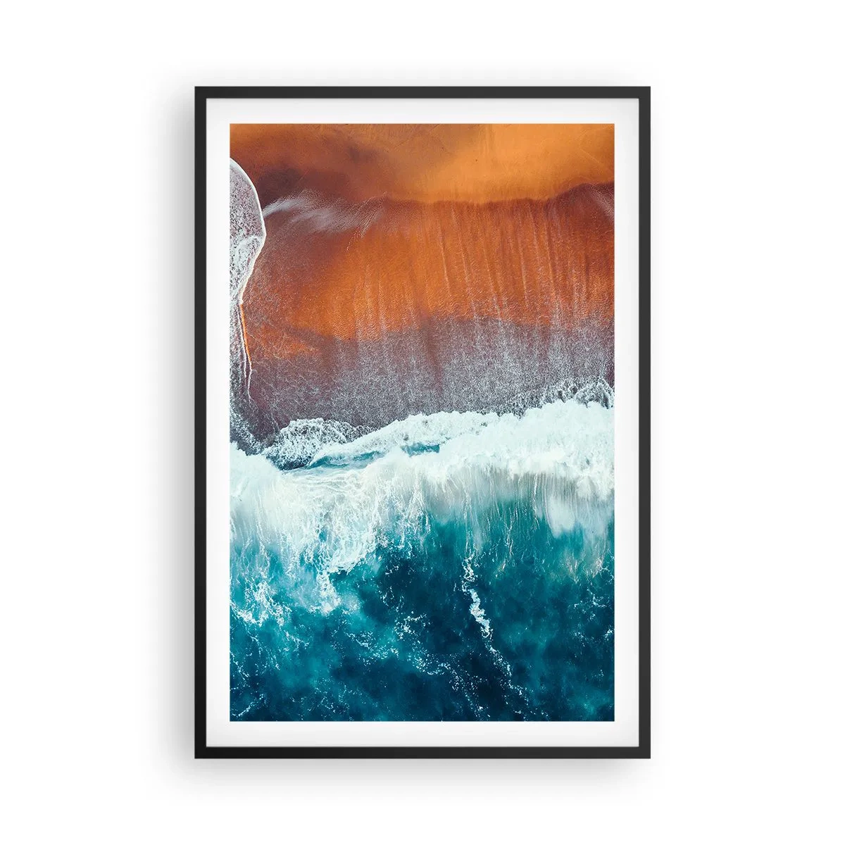 Poster în ramă neagră - Atingerea oceanului - 61x91 cm